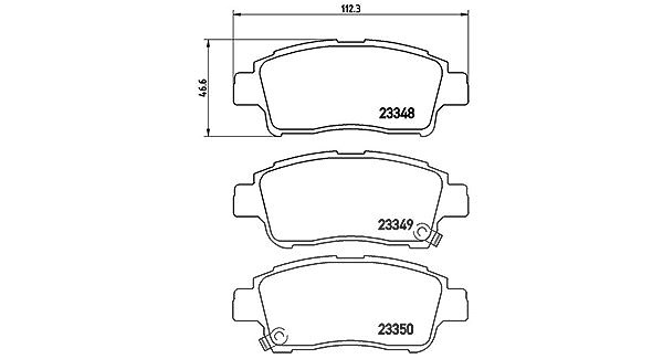 Magneti Marelli Bremsbelagsatz, Scheibenbremse [Hersteller-Nr. 363700483050] für Toyota