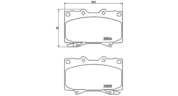 Magneti Marelli Bremsbelagsatz, Scheibenbremse [Hersteller-Nr. 363700483048] für Toyota, Lexus