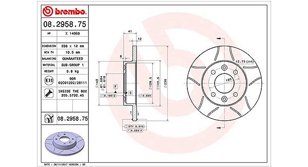 Magneti Marelli Bremsscheibe [Hersteller-Nr. 360406042105] für Renault, Dacia