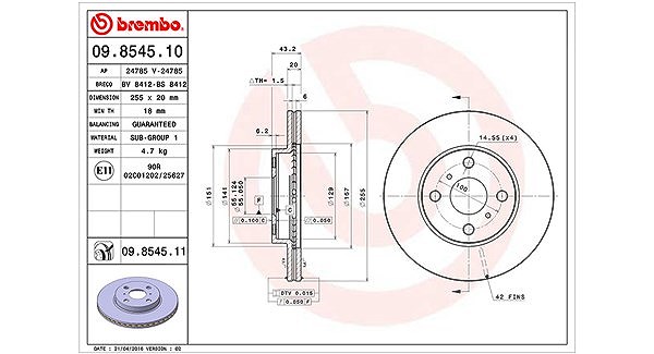 Magneti Marelli Bremsscheibe [Hersteller-Nr. 360406046600] für Toyota