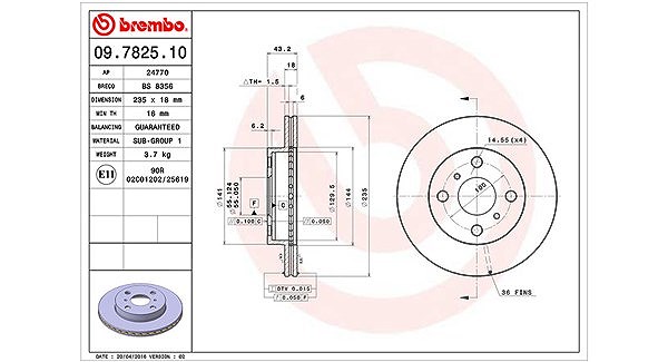 Magneti Marelli Bremsscheibe [Hersteller-Nr. 360406046500] für Toyota