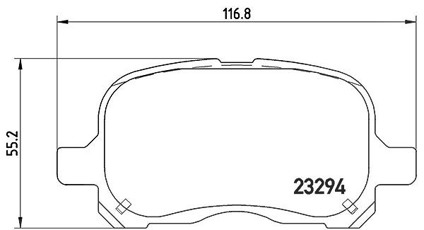 Magneti Marelli Bremsbelagsatz, Scheibenbremse [Hersteller-Nr. 363700483044] für Toyota