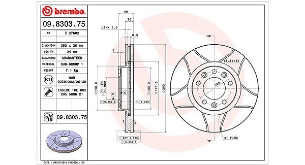 Magneti Marelli Bremsscheibe [Hersteller-Nr. 360406041405] für Peugeot