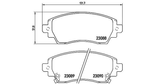 Magneti Marelli Bremsbelagsatz, Scheibenbremse [Hersteller-Nr. 363700483042] für Toyota