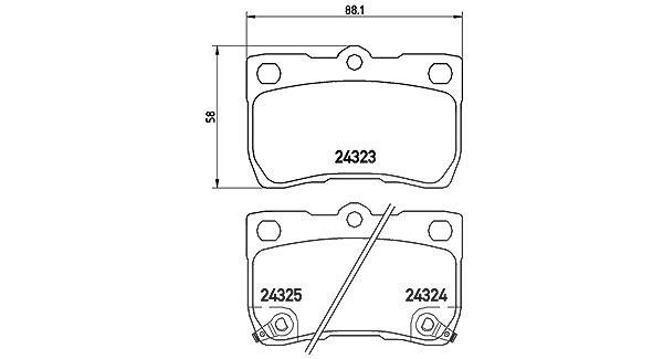 Magneti Marelli Bremsbelagsatz, Scheibenbremse [Hersteller-Nr. 363700483073] für Toyota, Lexus