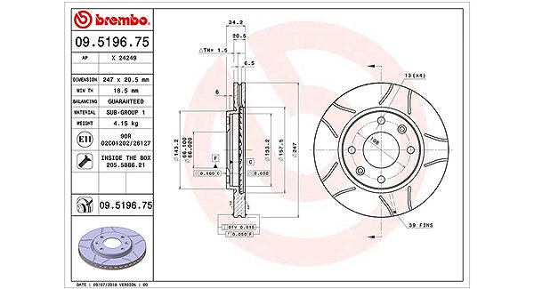 Magneti Marelli Bremsscheibe [Hersteller-Nr. 360406040505] für Citroën