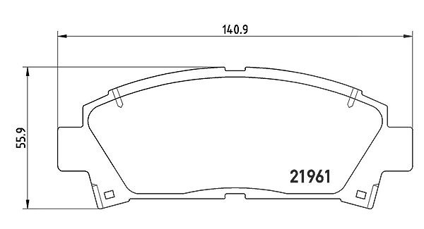 Magneti Marelli Bremsbelagsatz, Scheibenbremse [Hersteller-Nr. 363700483028] für Toyota