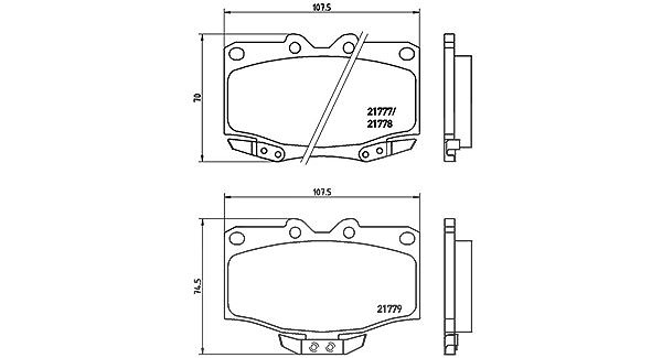 Magneti Marelli Bremsbelagsatz, Scheibenbremse [Hersteller-Nr. 363700483026] für Toyota