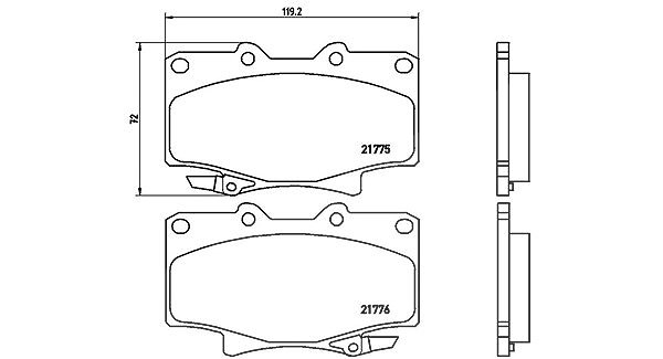 Magneti Marelli Bremsbelagsatz, Scheibenbremse [Hersteller-Nr. 363700483025] für Toyota