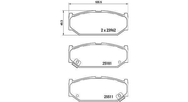Magneti Marelli Bremsbelagsatz, Scheibenbremse [Hersteller-Nr. 363700479031] für Suzuki