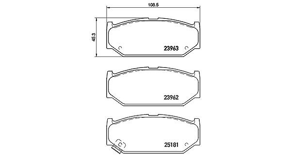 Magneti Marelli Bremsbelagsatz, Scheibenbremse [Hersteller-Nr. 363700479023] für Suzuki