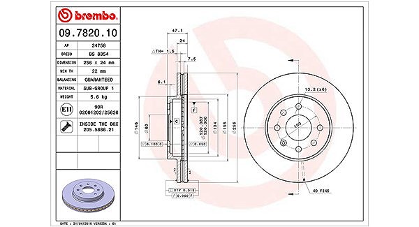 Magneti Marelli Bremsscheibe [Hersteller-Nr. 360406039100] für Daewoo