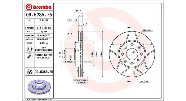 Magneti Marelli Bremsscheibe [Hersteller-Nr. 360406027505] für Honda