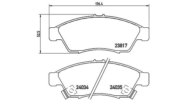 Magneti Marelli Bremsbelagsatz, Scheibenbremse [Hersteller-Nr. 363700479014] für Suzuki