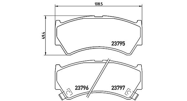 Magneti Marelli Bremsbelagsatz, Scheibenbremse [Hersteller-Nr. 363700479013] für Suzuki