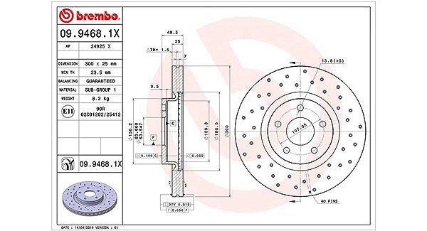 Magneti Marelli Bremsscheibe [Hersteller-Nr. 360406026402] für Ford, Volvo