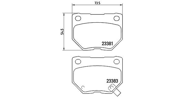 Magneti Marelli Bremsbelagsatz, Scheibenbremse [Hersteller-Nr. 363700478016] für Subaru