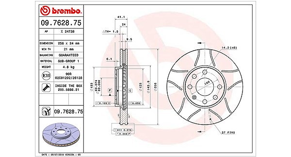 Magneti Marelli Bremsscheibe [Hersteller-Nr. 360406038705] für Vauxhall, Opel