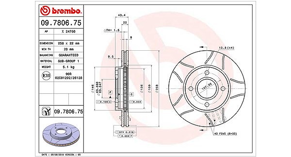 Magneti Marelli Bremsscheibe [Hersteller-Nr. 360406026005] für Mazda, Ford