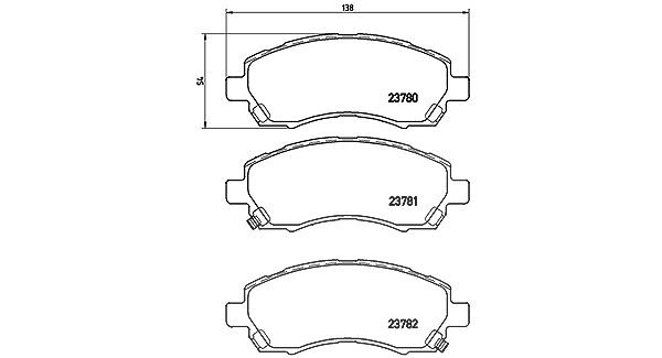 Magneti Marelli Bremsbelagsatz, Scheibenbremse [Hersteller-Nr. 363700478009] für Subaru