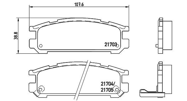 Magneti Marelli Bremsbelagsatz, Scheibenbremse [Hersteller-Nr. 363700478005] für Subaru