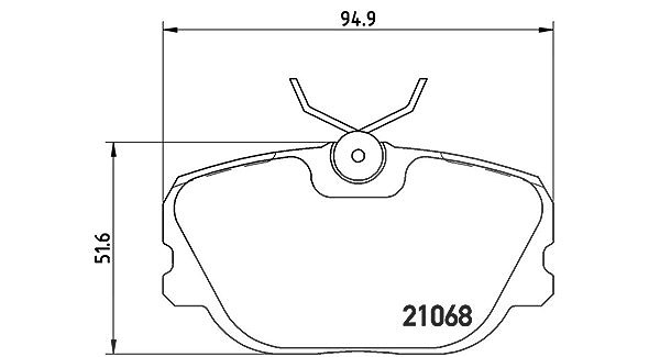 Magneti Marelli Bremsbelagsatz, Scheibenbremse [Hersteller-Nr. 363700471004] für Saab