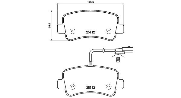 Magneti Marelli Bremsbeläge inkl. VWK Hinten (Satz) [Hersteller-Nr. 363700468063] für Opel, Nissan, Renault, Vauxhall