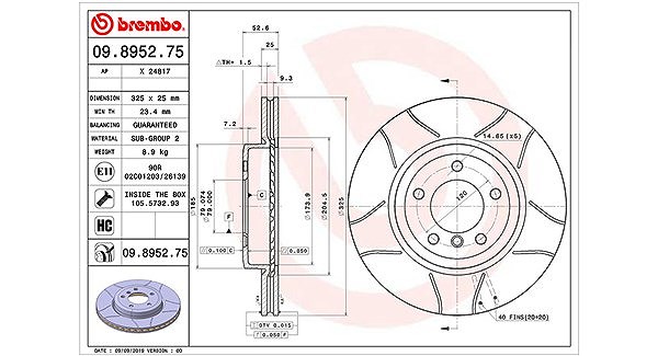 Magneti Marelli Bremsscheibe [Hersteller-Nr. 360406017105] für BMW