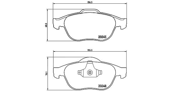 Magneti Marelli Bremsbelagsatz, Scheibenbremse [Hersteller-Nr. 363700468032] für Renault