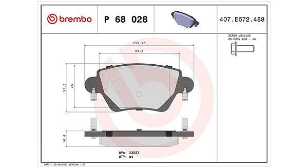 Magneti Marelli Bremsbelagsatz, Scheibenbremse [Hersteller-Nr. 363700468028] für Renault