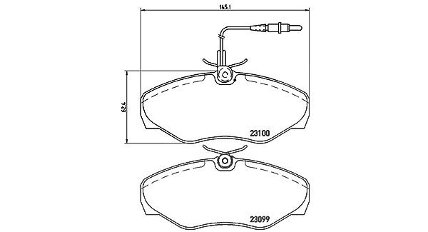 Magneti Marelli Bremsbelagsatz, Scheibenbremse [Hersteller-Nr. 363700468026] für Renault