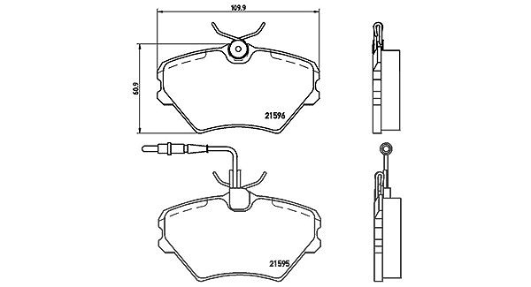 Magneti Marelli Bremsbelagsatz, Scheibenbremse [Hersteller-Nr. 363700468022] für Renault
