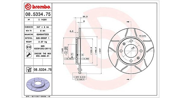 Magneti Marelli Bremsscheibe [Hersteller-Nr. 360406018305] für Citroën