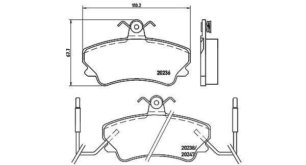 Magneti Marelli Bremsbelagsatz, Scheibenbremse [Hersteller-Nr. 363700468019] für Renault