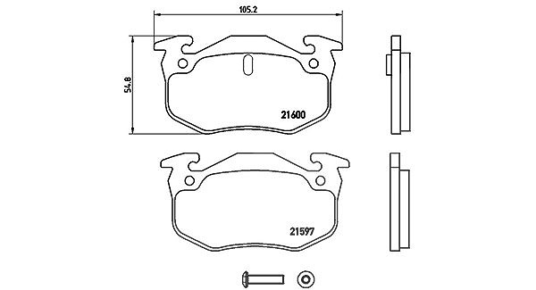 Magneti Marelli Bremsbelagsatz, Scheibenbremse [Hersteller-Nr. 363700468018] für Renault