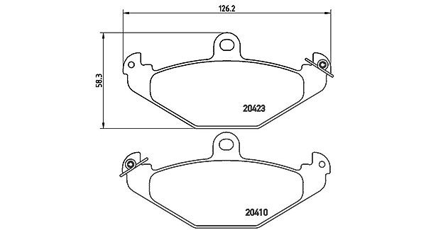 Magneti Marelli Bremsbelagsatz, Scheibenbremse [Hersteller-Nr. 363700468017] für Renault, Lotus
