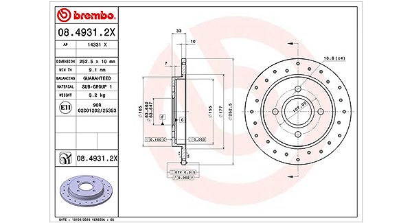 Magneti Marelli Bremsscheibe [Hersteller-Nr. 360406024602] für Ford