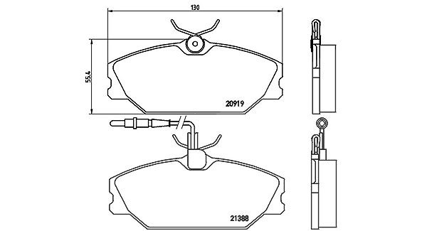 Magneti Marelli Bremsbelagsatz, Scheibenbremse [Hersteller-Nr. 363700468014] für Renault, Daewoo