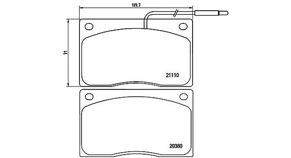 Magneti Marelli Bremsbelagsatz, Scheibenbremse [Hersteller-Nr. 363700468012] für Daimler, Renault, Jaguar
