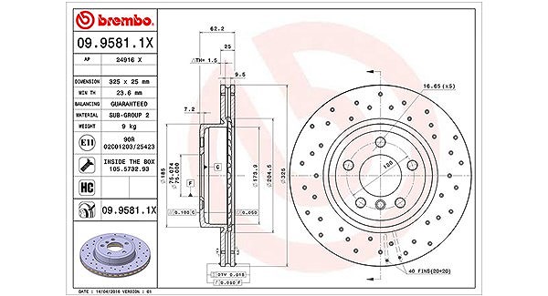 Magneti Marelli Bremsscheibe [Hersteller-Nr. 360406004102] für BMW