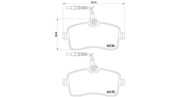 Magneti Marelli Bremsbelagsatz, Scheibenbremse [Hersteller-Nr. 363700461109] für Peugeot