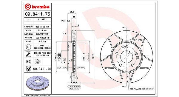 Magneti Marelli Bremsscheibe [Hersteller-Nr. 360406006905] für Mercedes-Benz