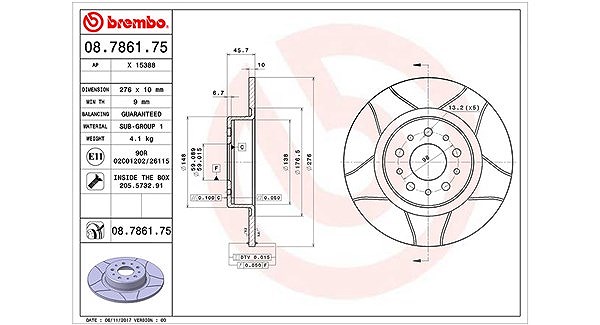 Magneti Marelli Bremsscheibe [Hersteller-Nr. 360406011005] für Alfa Romeo