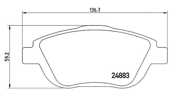 Magneti Marelli Bremsbeläge vorne (Satz) [Hersteller-Nr. 363700461103] für Citroën, Opel, Peugeot, Vauxhall, Ds