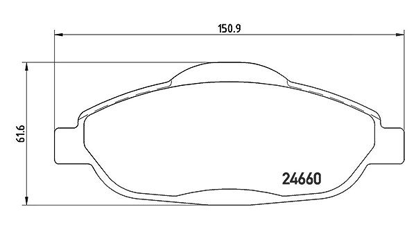 Magneti Marelli Bremsbelagsatz, Scheibenbremse [Hersteller-Nr. 363700461101] für Peugeot