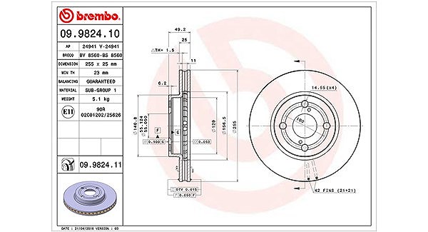 Magneti Marelli Bremsscheibe [Hersteller-Nr. 360406009200] für Toyota