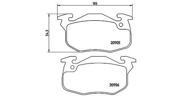 Magneti Marelli Bremsbelagsatz, Scheibenbremse [Hersteller-Nr. 363700461097] für Citroën, Peugeot