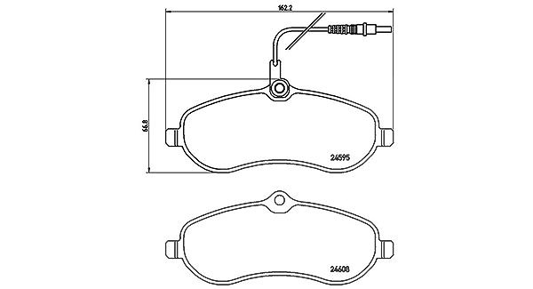 Magneti Marelli Bremsbelagsatz, Scheibenbremse [Hersteller-Nr. 363700461096] für Toyota, Peugeot, Fiat, Citroën