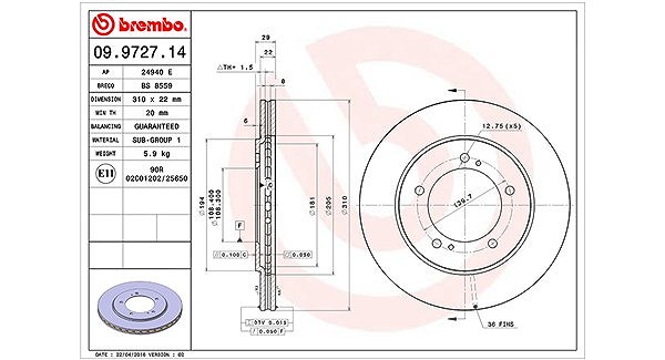 Magneti Marelli Bremsscheibe [Hersteller-Nr. 360406009000] für Suzuki