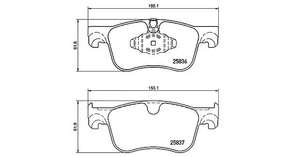 Magneti Marelli Bremsbeläge vorne (Satz) [Hersteller-Nr. 363700461116] für Citroën